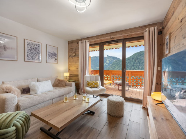 Residence l'Alchimie, Apartment 22B, Chatel, Living room, Mountain holiday