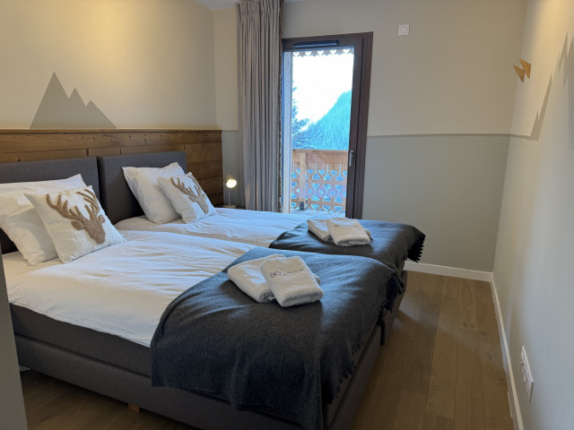 Résidence l'Alchimie, appartement B 11, chambre deux lits simples, Châtel Les Portes du Soleil