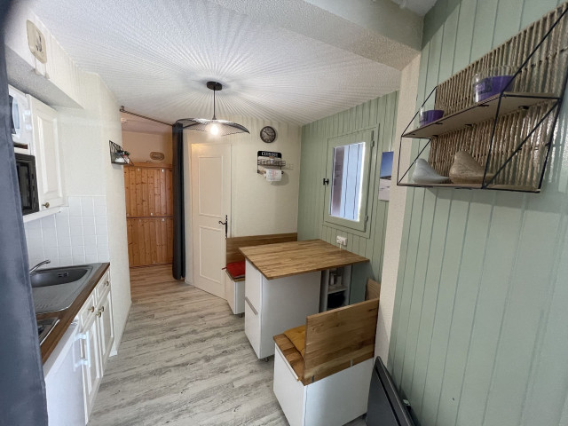 Résidence l'Alpage, Appartement 2E, Châtel, Cuisine Coin repas, Domaine skiable Chatel 74