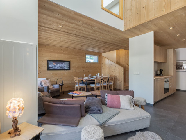 Residence Le Lion d'Or, Apartment 12, Chatel, Living room, Holiday at high altitude