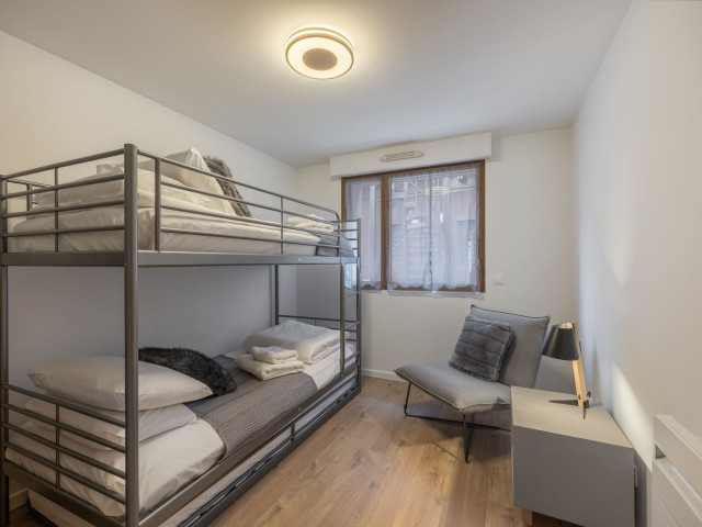 Residence Le Lion d'Or, Apartment 4, Châtel, Bedroom bunk beds, Skiing and mountaineering