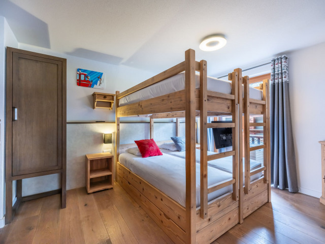 Residence Le Mont Blanc - Oasis, Apartment 07A, Chatel, Bedroom bunk beds, Calm and relaxation