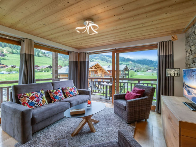 Residence Le Mont Blanc - Oasis, Apartment 07A, Chatel, Living room, La Chapelle d'Abondance