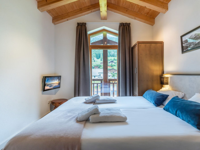 Résidence Le Mont Blanc - Oasis, Appartement 07A, La Chapelle d'Abondance, Chambre double, Alpes du Nord Châtel