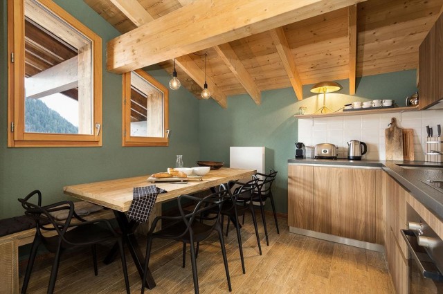 Résidence le Mont Royal, 8 personnes, Châtel, Vonnes, salle à manger, cuisine