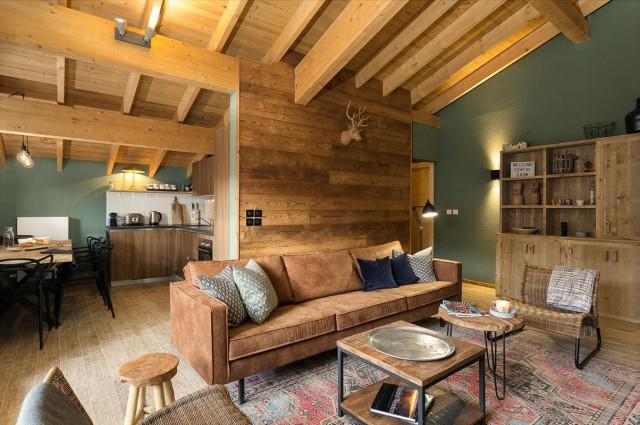 Résidence le Mont Royal, 8 personnes, Châtel, Vonnes, salon, salle à manger, cuisine ouverte