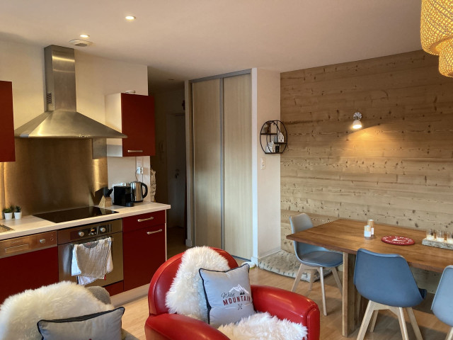 Residence Le Morclan n°15, Kitchen open to living room, Châtel Rental 74