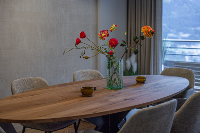 Résidence Le Theleme, Apartment 102, dining room, Châtel Haute-Savoie