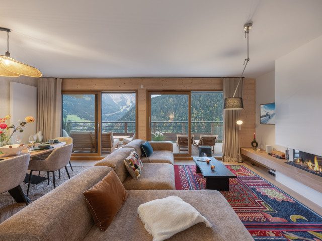 Résidence Le Theleme, Apartment 102, living room, Châtel Vallée d'Abondance