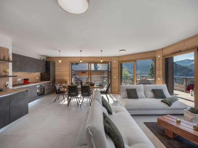 Résidence Le Theleme, Apartment 304 A, living room, Châtel Les Portes du Soleil