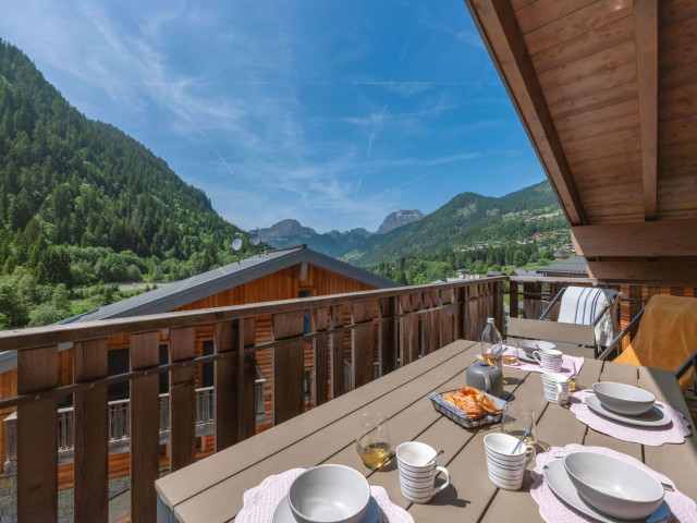 Residence Les 4 Elements, Apartment 24A, Chatel, Balcony and view, Sunshine in the mountains