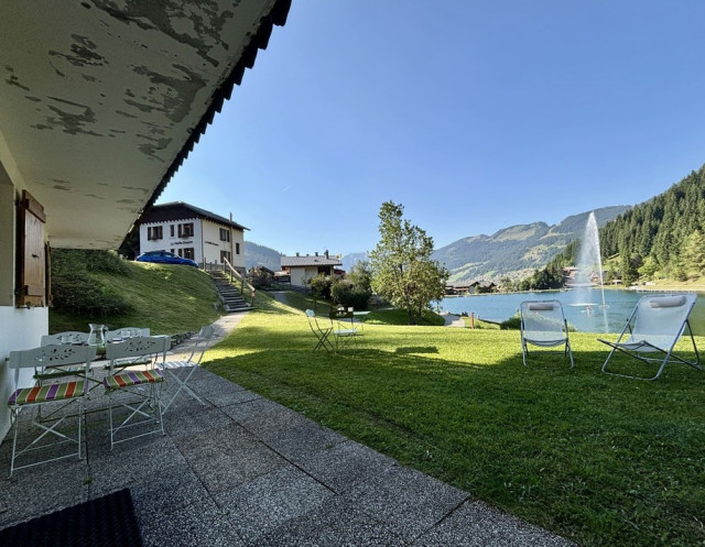 Résidence Les Fioles, appartement 19, terrasse, Châtel ski neige vacances