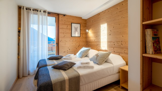 Résidence les Flambeaux, 6 personnes, Châtel, Boude, chambre double, twin