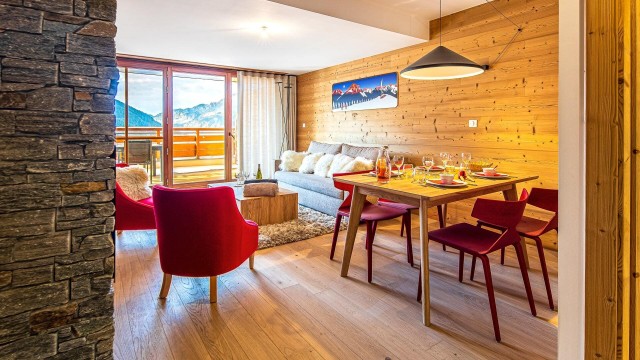 Résidence les Flambeaux, 6 personnes, Châtel, Boude, salon, salle à manger