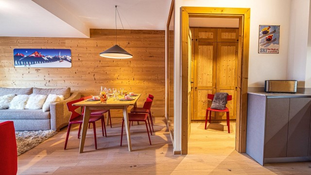 Résidence les Flambeaux, 6 personnes, Châtel, Boude, salon, salle à manger