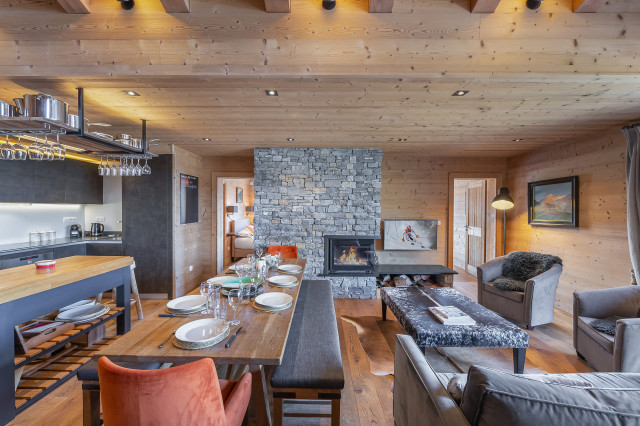 Residence the Flambeaux 8 people Châtel Boude, Dining and living room, Mountain family and friends