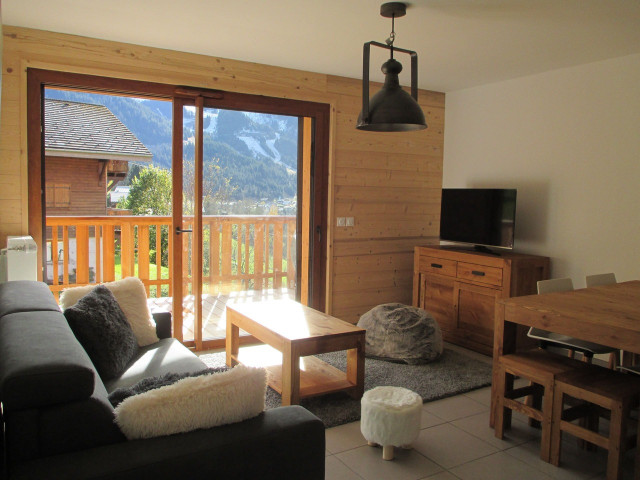 Residence Loges Blanches 102C, Living room, Châtel Portes du Soleil