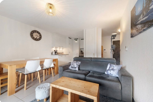Residence Loges Blanches 102C, Living room, Châtel Tourism