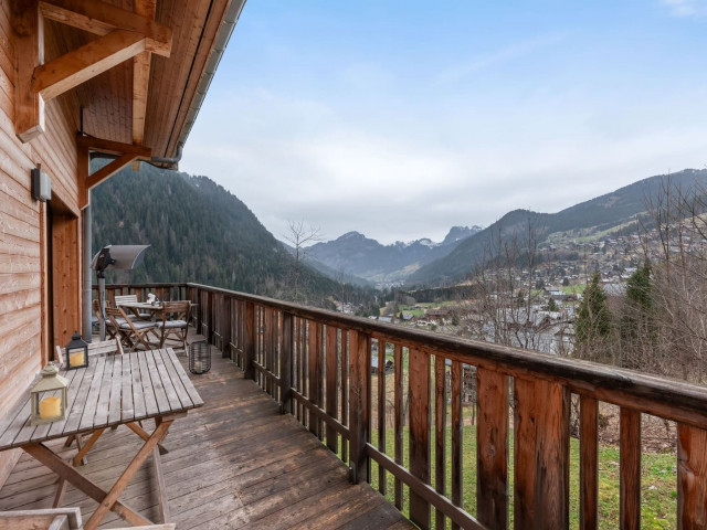 Residence Les Loges Blanches, Apartment B404, Chatel, Balcony and view, Accommodation rental