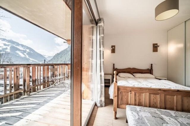 Résidence Les Loges Blanches, chambre double avec terrasse, Châtel vacance montagne