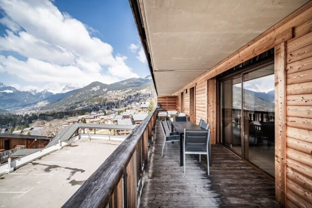 Résidence Les Loges Blanches, terrasse avec vue, Châtel Montagne