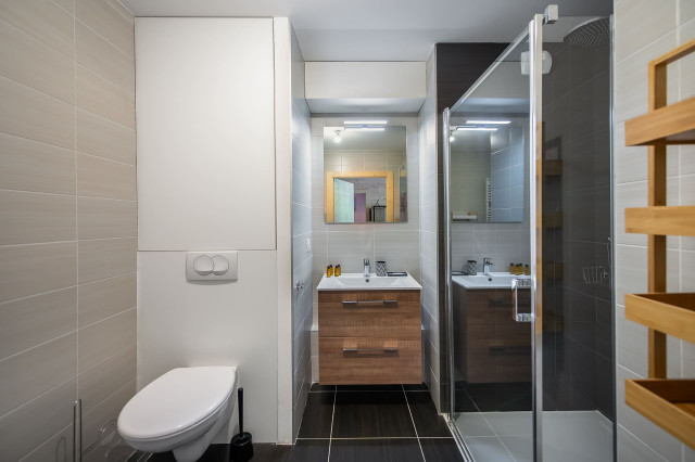 Résidence les Perles de Savoie 4 personnes Châtel centre, Salle de douche, Vacances Morclan Montagne 