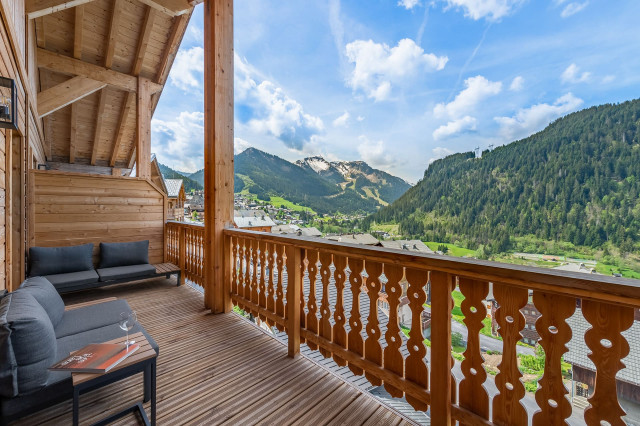 Résidence les Perles de Savoie, 7 personnes, Châtel, centre du village, balcon, vue montagnes