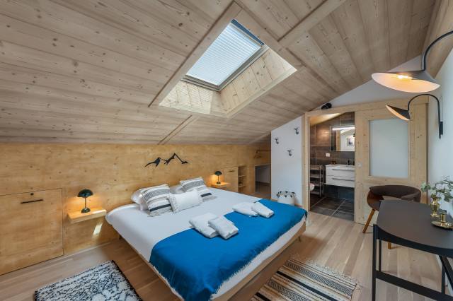 Résidence les Perles de Savoie, 7 personnes, Châtel, centre du village, chambre double avec salle de douche