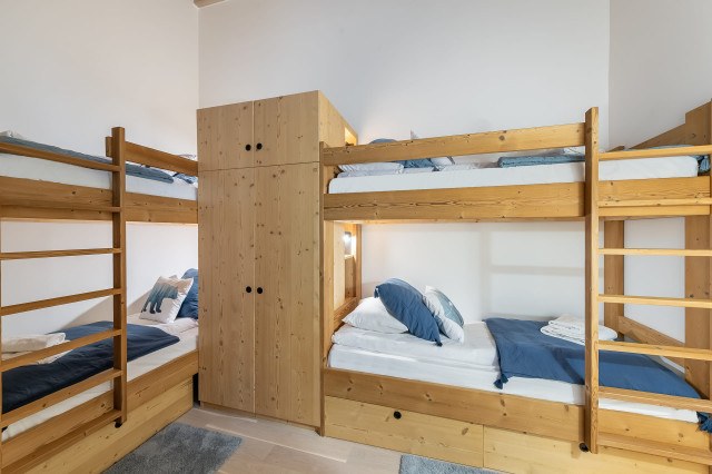 Residence The Perles de Savoie, Apt 401A, Bedroom bunk bed, Châtel reservation 74390 snow 