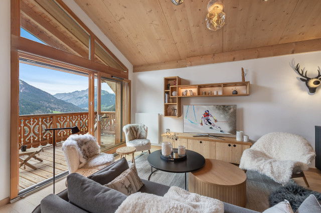 Residence The Perles de Savoie, Apt 401A, Living room, Sunny friendly holidays