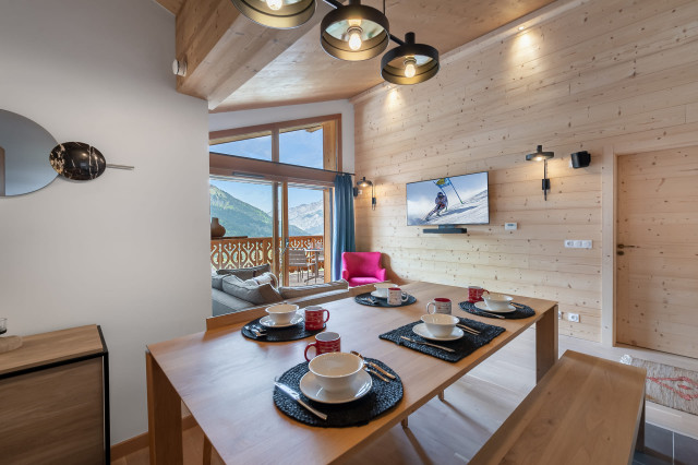 Residence The Perles de Savoie, Apt 402, Living room, Châtel Rental holidays