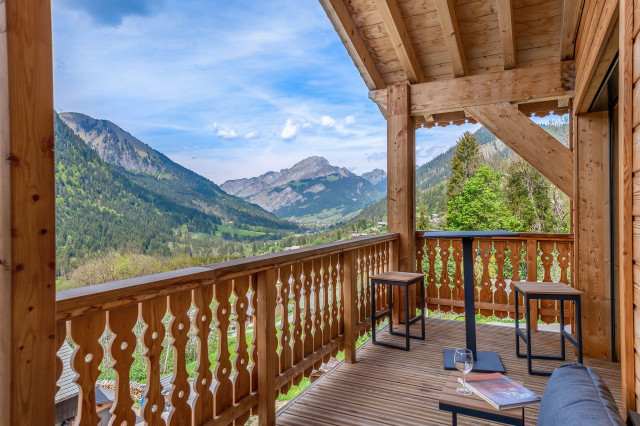 Résidence les Perles de Savoie, Balcon avec vue montagnes, Châtel