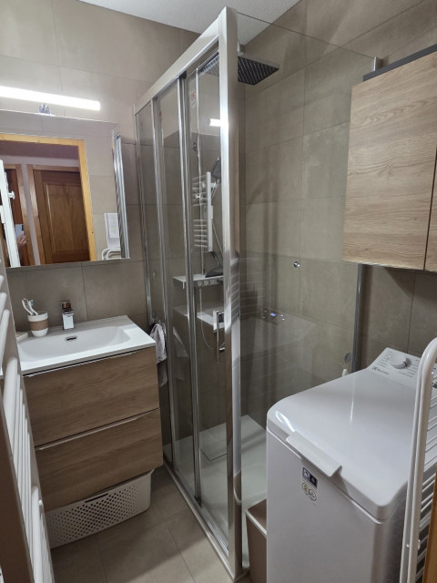 Les Tyroliens Residence, Apartment 12A, Châtel, shower room, Châtel Abondance cheese