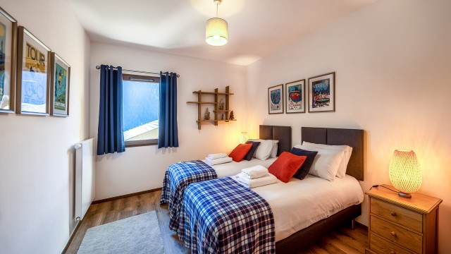 Résidence O Rouge, 6 personnes, Châtel, centre du village, chambre double, twin