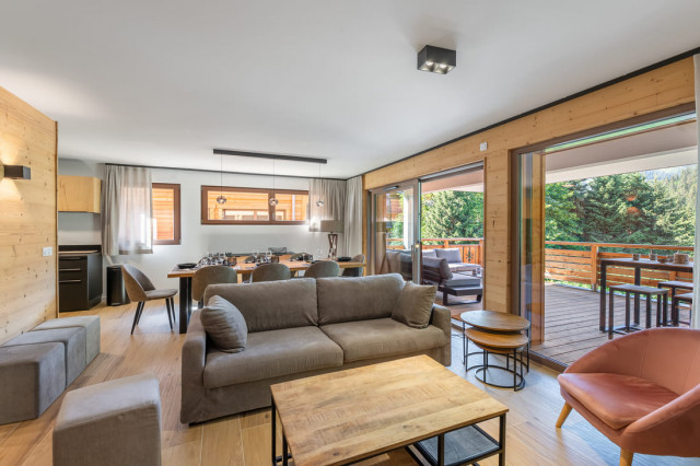 Residence Quintessence, Apartment 201A, Chatel, Living room, Haute Savoie