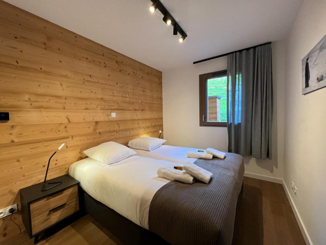Résidence Quintessence Apt 201 A, Chambre 2 lits simples, Châtel