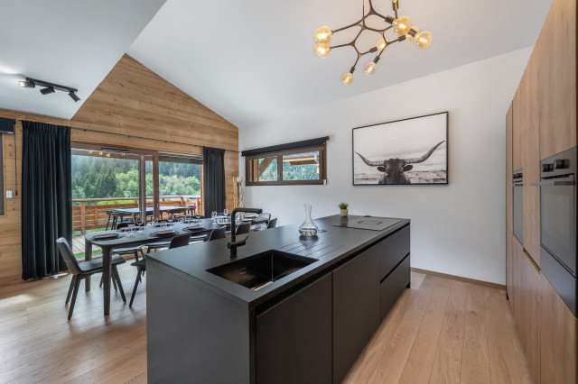 Quintessence Residence, Apt 303B, 9 people, Kitchen, Châtel Portes du Soleil