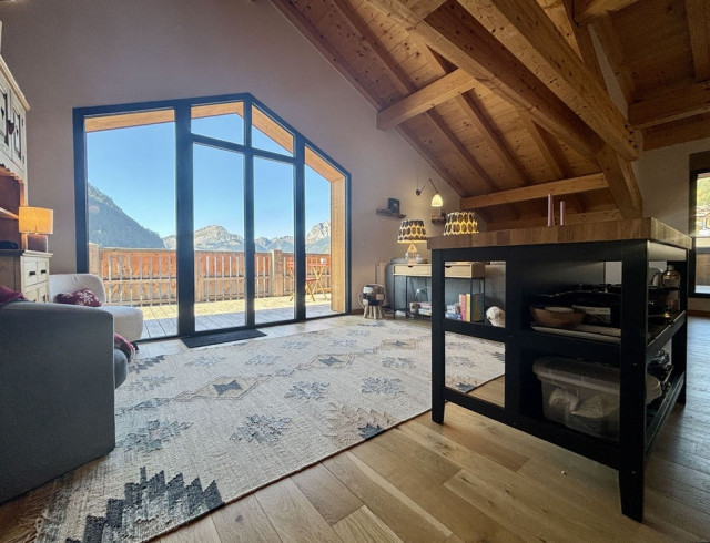 Résidence Soldanelles, appartement 15 A, salon, Châtel vacances ski neige famille