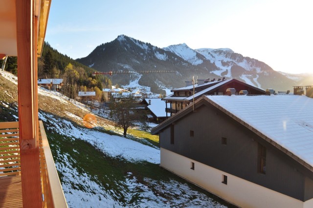 Résidence the VIEW, 6 personnes, Châtel, centre du village, balcon, vue montagnes