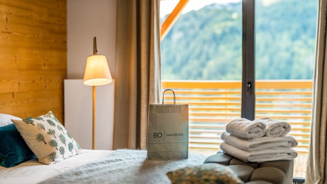 Résidence the VIEW, 6 personnes, Châtel, centre du village, chambre double, balcon