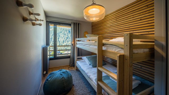 Résidence the VIEW, 6 personnes, Châtel, centre du village, chambre lits superposés