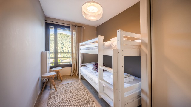 Résidence the VIEW, 6 personnes, Châtel, centre du village, chambre lits superposés