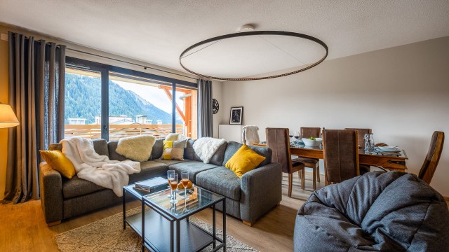 Résidence the VIEW, 6 personnes, Châtel, centre du village, salon, salle à manger