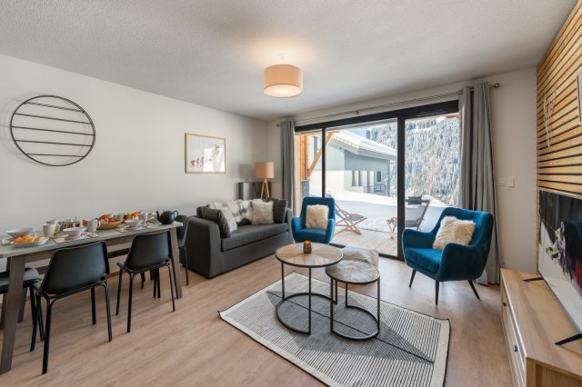 Résidence the VIEW, 6 personnes, Châtel, centre du village, salon, salle à manger