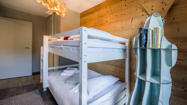 Résidence the VIEW, 8 personnes, Châtel, centre du village, chambre lits superposés, balcon