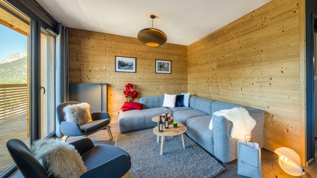 Résidence the VIEW, 8 personnes, Châtel, centre du village, salon