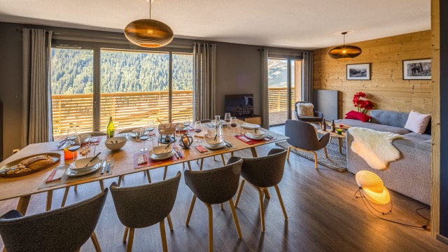 Résidence the VIEW, 8 personnes, Châtel, centre du village, salon, salle à manger