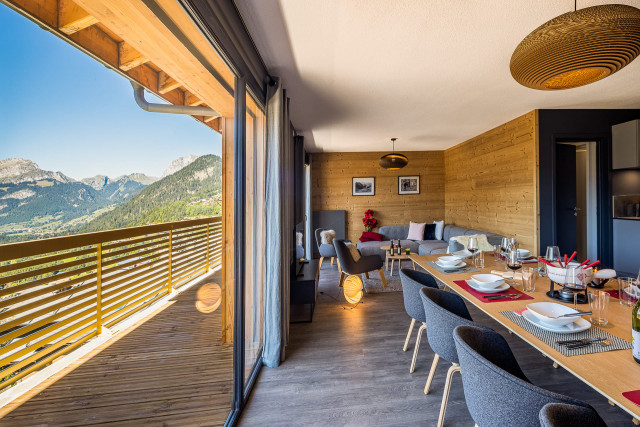 Residence the VIEW, Châtel centre, Living and dining room, Mountains holidays