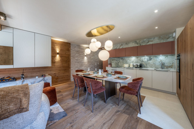 Etoile du Linga Châtel Residence, Apartment 22A, Dining Room and Living Room, Skiing at Linga (ALT)