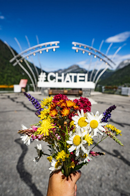Village de Châtel en été